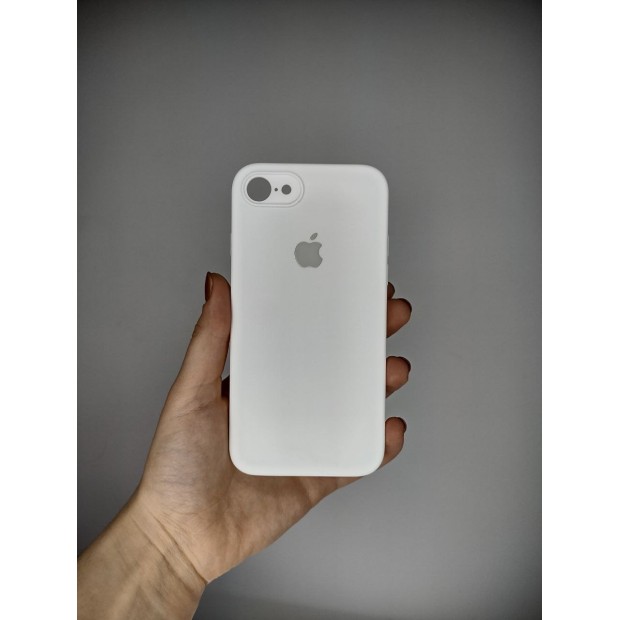 Оригінальний силіконовий чохол Square RoundCam для Apple iPhone 7  /  8  /  SE (06) білого кольору.