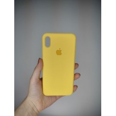 Силикон Original Case Apple iPhone XS Max (Yellow cream)