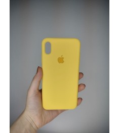 Оригінальний силіконовий чохол Apple для iPhone XS Max (Жовтий кремовий)