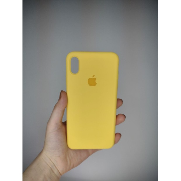 Силикон Original Case Apple iPhone XS Max (Yellow cream)