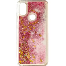 Силіконовий чохол Liquid Fashion для Xiaomi Mi A2  /  Mi6x (Рожеві зірки)