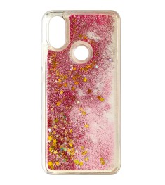 Силіконовий чохол Liquid Fashion для Xiaomi Mi A2  /  Mi6x (Рожеві зірки)