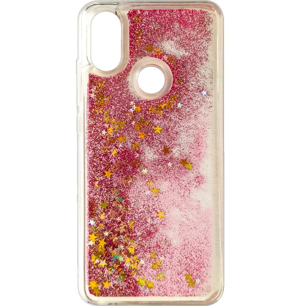 Силіконовий чохол Liquid Fashion для Xiaomi Mi A2  /  Mi6x (Рожеві зірки)