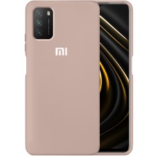 Силикон Original 360 Case Logo Xiaomi Poco M3 (Пудровый)