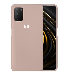 Силіконовий оригінальний чохол 360 для Xiaomi Poco M3 (Пудровий)