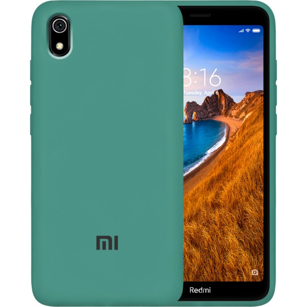 Силикон Original 360 Case Logo Xiaomi Redmi 7A (Тёмно-зелёный)