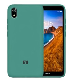 Силіконовий чохол Original 360 Case Logo для Xiaomi Redmi 7A (Темно-зелений)