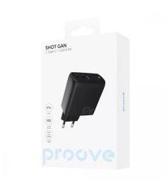 СЗУ-адаптер Proove Shot GaN 67W (2Type-C / 1USB ) (Чёрный)