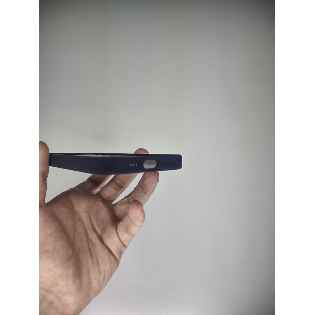 Силіконовий оригінальний круглий чохол для Apple iPhone 13  /  14 (72) Баклажан