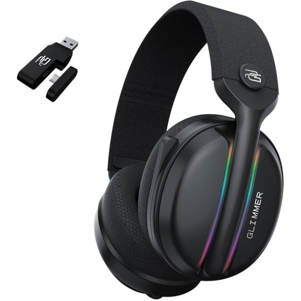Бездротові ігрові накладні навушники-гарнітура Gaming Glimmer (Чорні) WHGL00022001