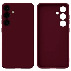 Силіконовий оригінальний преміум-чохол для Samsung Galaxy S25 (ShutCam) (бордовий)