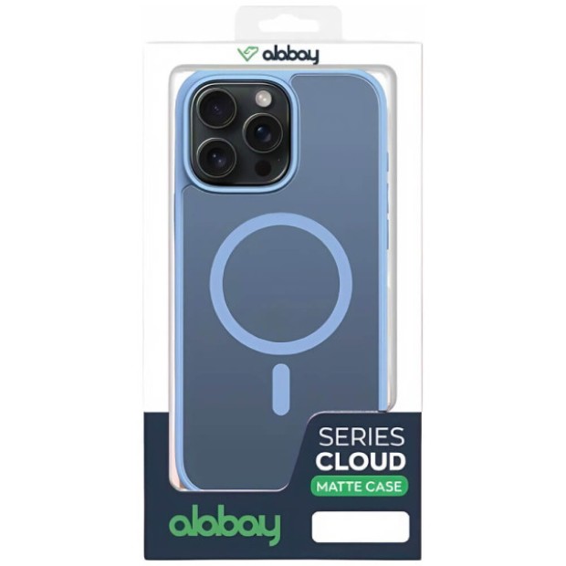 Силиконовый чехол Alabay Cloud Matte Apple iPhone 15 Pro Max (Light Blue)