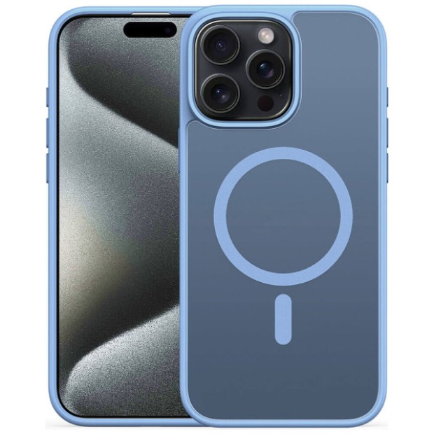 Силіконовий чохол Alabay Cloud Matte для Apple iPhone 15 Pro Max (Світло-блакитний)