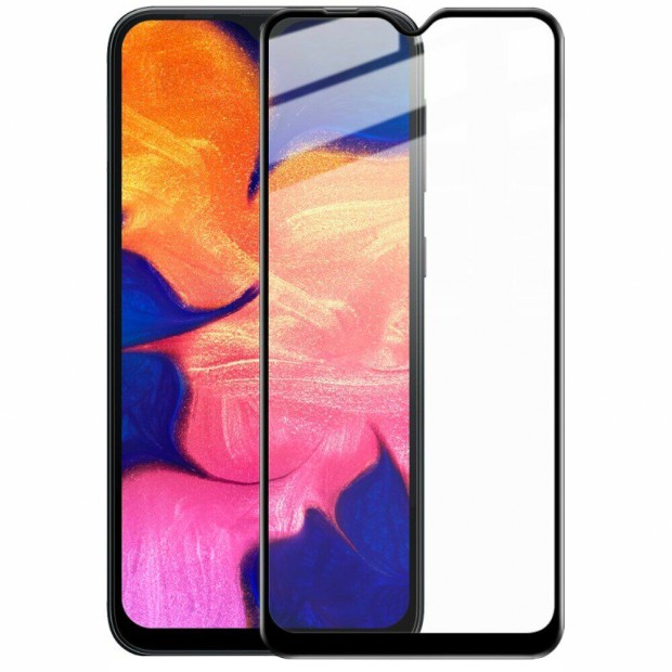 Захисне скло 5D Japan HD для Samsung Galaxy A10  /  A10s  /  M10  /  M01S  /  M20, чорне