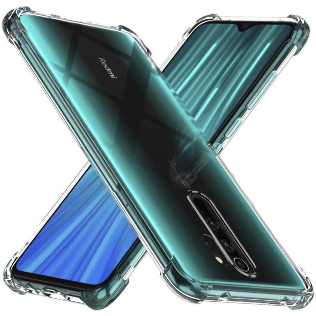 Силикон 6D Xiaomi Redmi Note 8 Pro (Прозрачный)