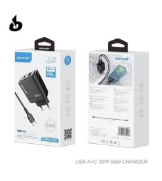 Адаптер живлення USB Senteo Z-03 PD QC3.0 20W (1USB  /  1Type-C) (Чорний)