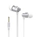 Провідні навушники-гарнітура вакуумні Celebrat C8 (Сріблястий)