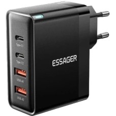 СЗУ-адаптер ESSAGER 100W Grace (2Type-C/2USB) (Black) (ECT2CA-QYB01-Z)