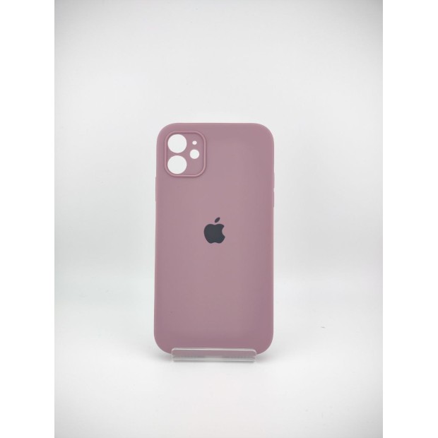 Силіконовий оригінальний квадратний чохол RoundCam для Apple iPhone 11 (01) Bilberry