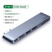 Адаптер UGREEN CM380 (Type-C на HDMI  /  2USB 3.0  /  TF  /  SD  /  USB-C) (космічний сірий) (80856)