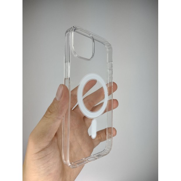 Чохол Clear Case with MagSafe для Apple iPhone 15 Plus (Прозорий)