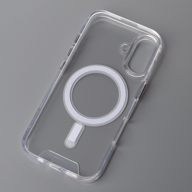 Силіконовий чохол Space Case MagSafe для Apple iPhone 16 (прозорий)