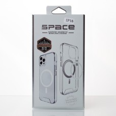 Силіконовий чохол Space Case MagSafe для Apple iPhone 16 (прозорий)