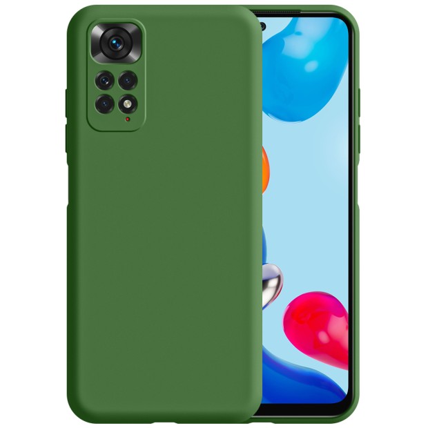 Силикон Original 360 ShutCam Case Xiaomi Redmi Note 11 / Note 11S (Тёмно-зелёный)