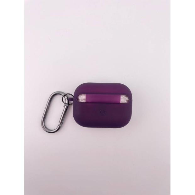 Чохол для навушників Full Silicone Case with Microfiber Apple AirPods Pro (72) Баклажан
