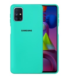 Силіконовий чохол Original 360 Case Logo для Samsung Galaxy M51 (2020) (Бірюзови..