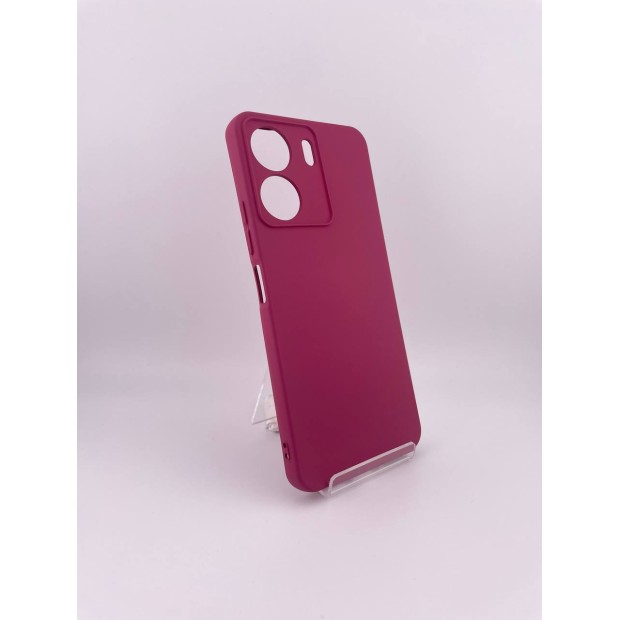 Силіконовий чохол Original Xiaomi Redmi 13C  /  Poco C65  /  Poco M6 (з шторкою для камери) (Вишневий)