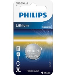 Батарейка Phillips Lithium CR2016 (1шт) DT