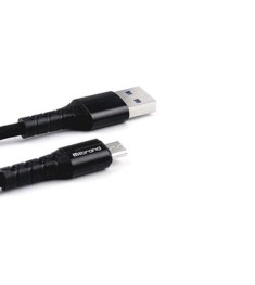 USB-кабель Mibrand Mi-32 Nylon 50см (MicroUSB) (Чорний)