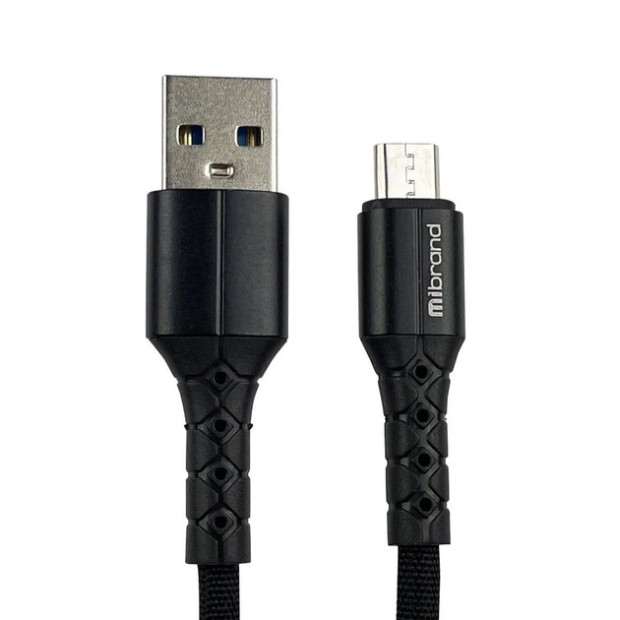USB-кабель Mibrand Mi-32 Nylon 50cm (MicroUSB) (Чёрный)