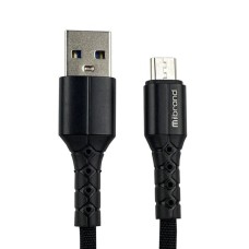 USB-кабель Mibrand Mi-32 Nylon 50cm (MicroUSB) (Чёрный)