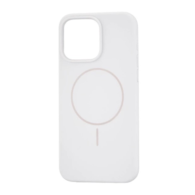 Силіконовий Original Round Case with MagSafe Apple iPhone 15 Pro Max (06) White
