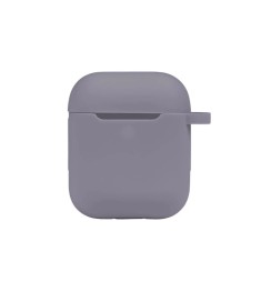 Чохол для навушників Full Silicone Case Logo Apple AirPods 1 / 2 (34) Лавандово-..