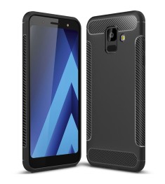 Силіконовий чохол Soft Carbon для Samsung Galaxy A6 (2018) A600 (Чорний)