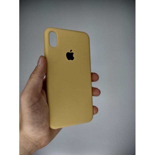 Оригінальний силіконовий чохол Apple для iPhone XS Max (29) Сідельний Коричневий