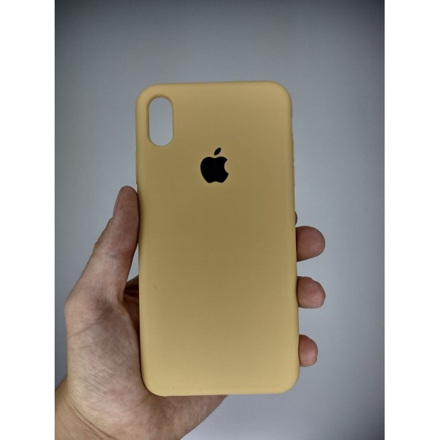 Оригінальний силіконовий чохол Apple для iPhone XS Max (29) Сідельний Коричневий