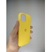 Силіконовий оригінальний чохол круглої форми для Apple iPhone 15 (13) жовтого кольору.