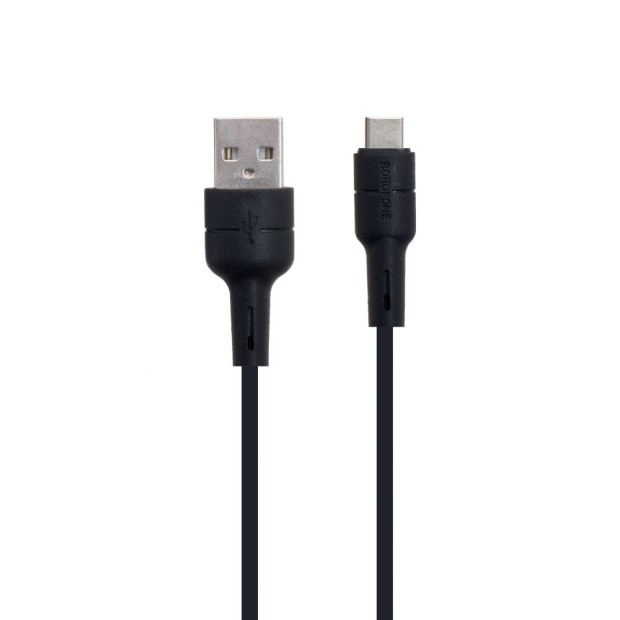 USB-кабель Borofone Silicone BX30 (Type-C) (Чорний)
