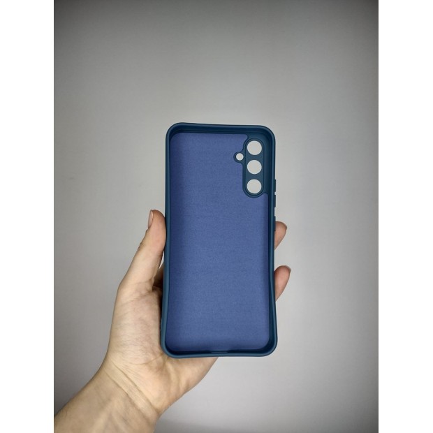 Силіконовий оригінальний 360 чохол для Samsung A34 (ShutCam) (Темно-блакитний)