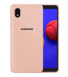 Силикон Original 360 Case Logo Samsung Galaxy A01 Core (Пудровый)