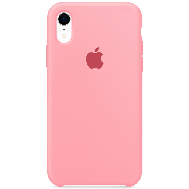 Силіконовий оригінальний чохол Apple для iPhone XR (14) рожевий.