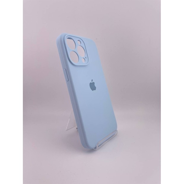 Силіконовий оригінальний чохол RoundCam для Apple iPhone 15 Pro Max (53) небесно-блакитний.