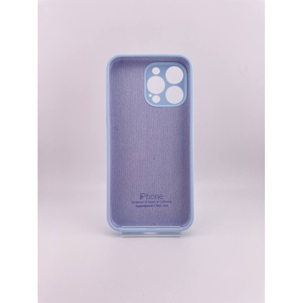 Силіконовий оригінальний чохол RoundCam для Apple iPhone 15 Pro Max (53) небесно-блакитний.