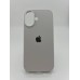 Оригінальний силіконовий круглий чохол для Apple iPhone 16 (41), білий, жорсткий.