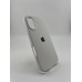 Оригінальний силіконовий круглий чохол для Apple iPhone 16 (41), білий, жорсткий.