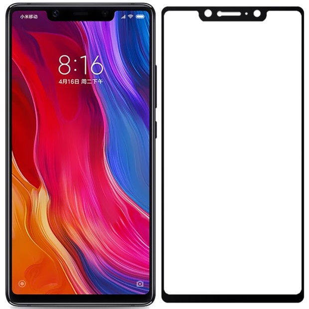Захисне скло 3D для Xiaomi Mi8 SE Чорне